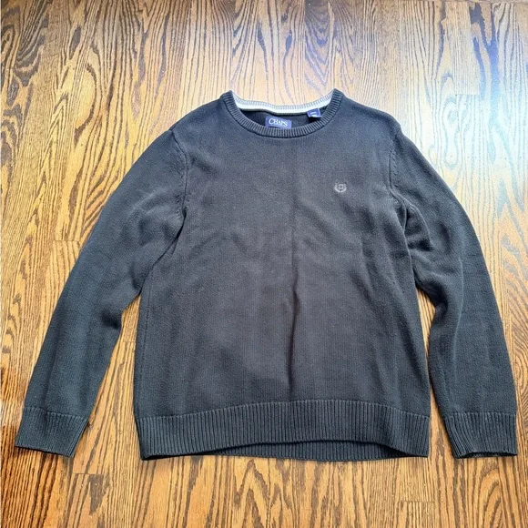 Chaps Black Crewneck Men's Sweater - Picture 1 of 3